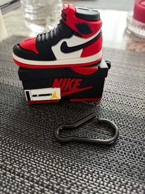 Nike Red Black White Mini Sneaker airpod pro holder
